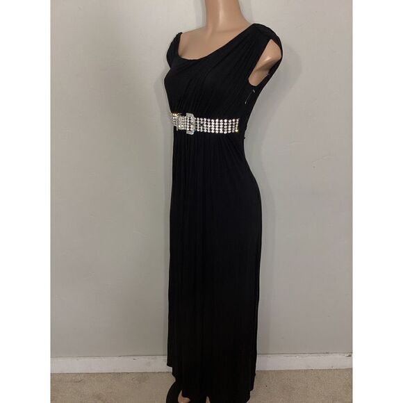 New. SKY black maxi dress with diamond belt. Small. Normally $298 - Picture 7 of 8